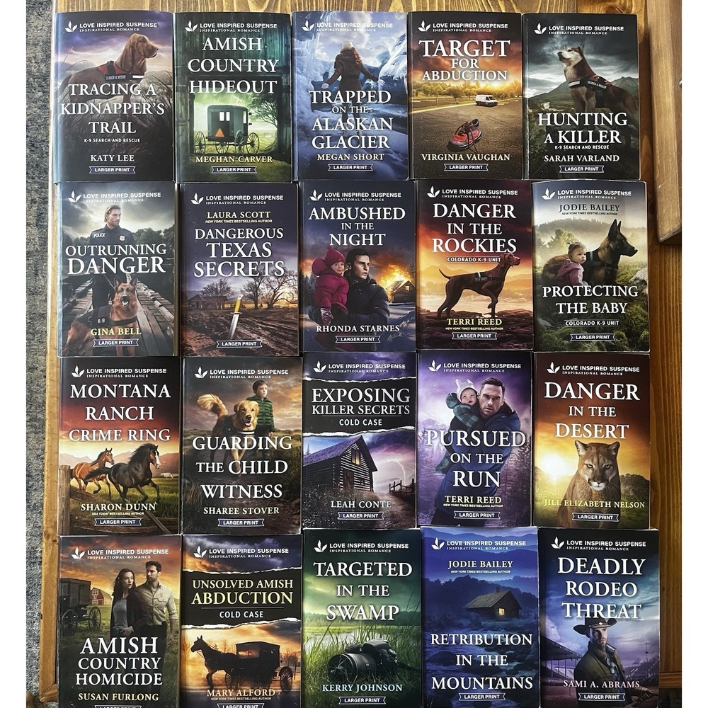 Love Inspired Suspense lot of 20 Larger Print Paperbacks Romance Books 2026